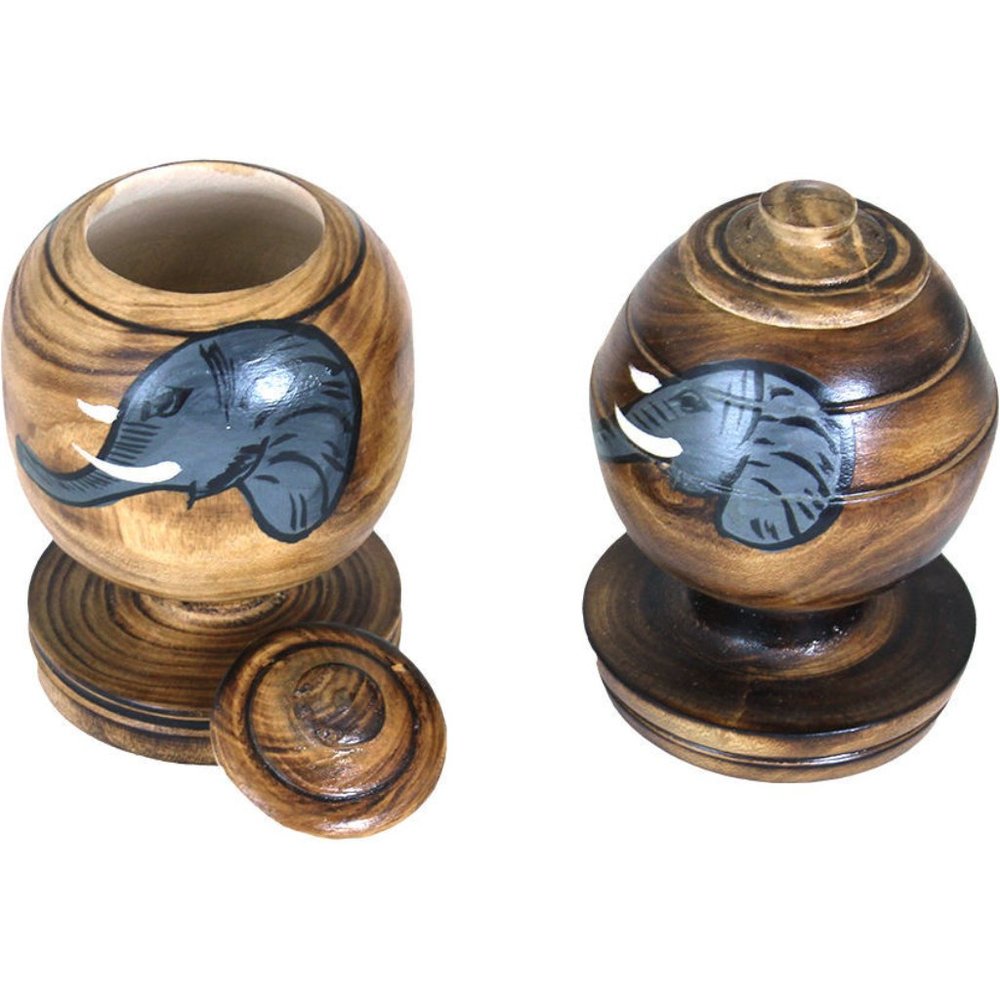 African Wood Sugar Bowl